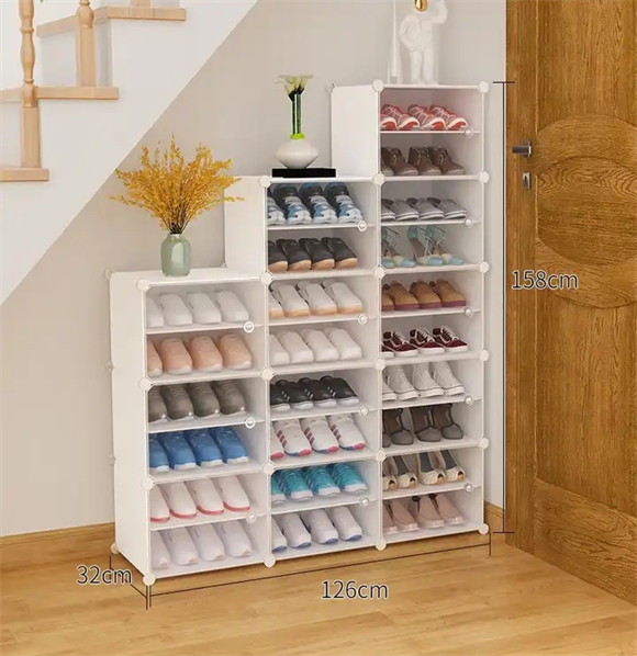 Plastic shoe rack